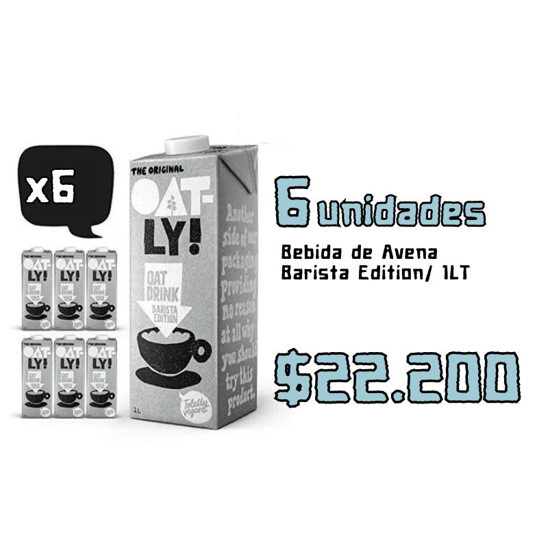 Pack 6 unidades &quot;Bebida de Avena Barista Edition/ 1LT&quot;